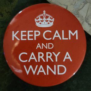 Harry Potter Theme "Keep Calm & Carry Wand" Pins